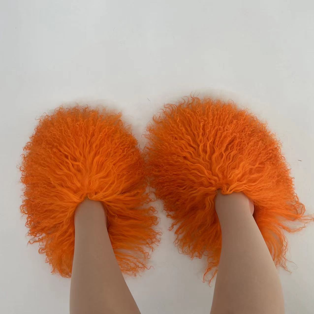 Slippers Summer Women Plush Flat Shoes Outdoor Fashion Mongolian Slides 220923