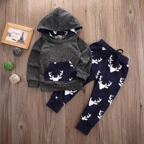 Clothing Sets Citgeett Spring Baby Boy Girl Infant Clothes Autumn Winter Hooded TopsPants 2PCS Set Outfits Deer Christmas 220922