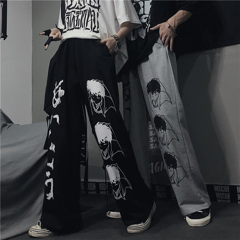 Men's Pants Hip hop Cartoon Anime Inuyasha Manga Character Print Sweatpants Men Women Casual Streetwear Unisex Trousers Pants 220922