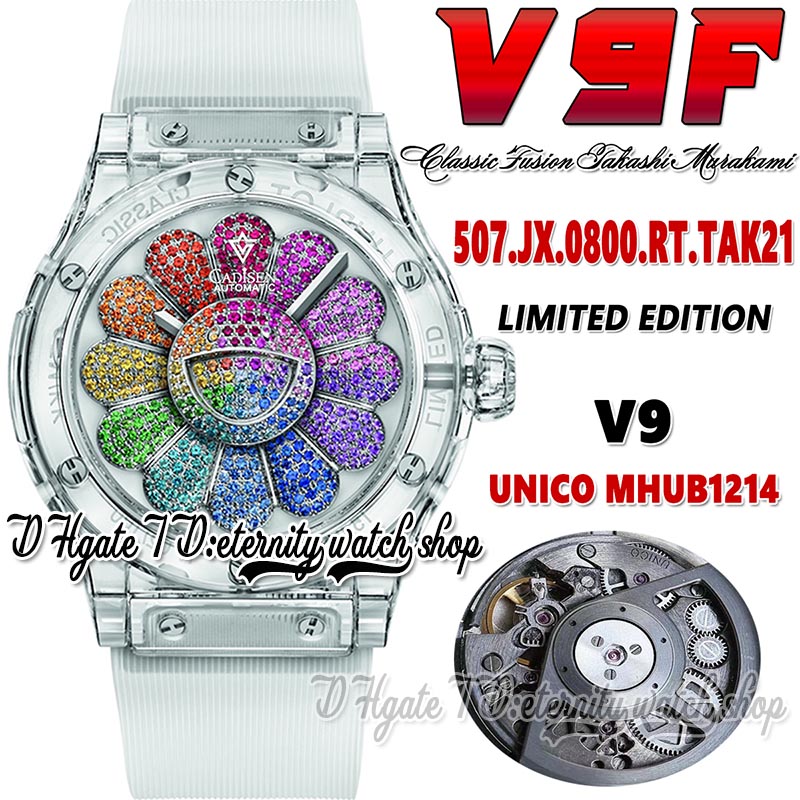 V9F Iced Out Mens Watch v9507.0800 HUB1214 Automatic White Sapphire Crystal Case Sun Flower Rainbow Diamond Dial Rubber Strap 2022 Super Edition eternity Wristwatch, Watch waterproof production cost
V9F Iced Out Mens Watch v9507.0800 HUB1214 Automatic White Sapphire Crystal Case Sun Flower Rainbow Diamond Dial Rubber Strap 2022 Super Edition eternity Wristwatch, Watch waterproof production cost