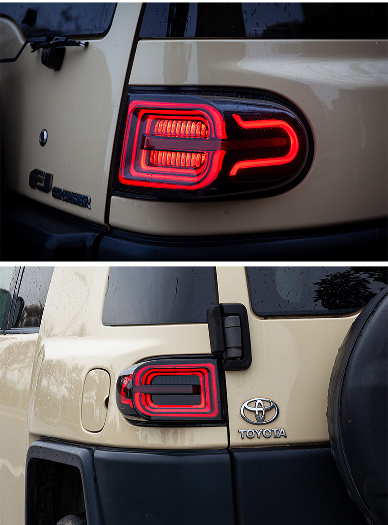 Auto Tuning Taillights for Toyota FJ Cruiser 20 07-20 20 Rear Lamp LED Turn Signal Lights Reversing Brake Fog Taillight Assembly