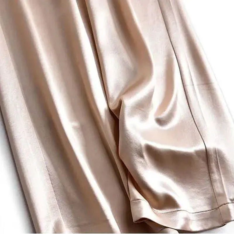 Women's Pants Capris Acetate satin straight leg casual pant 's loose size spring and summer fashion thin high waisted wide leg 220922