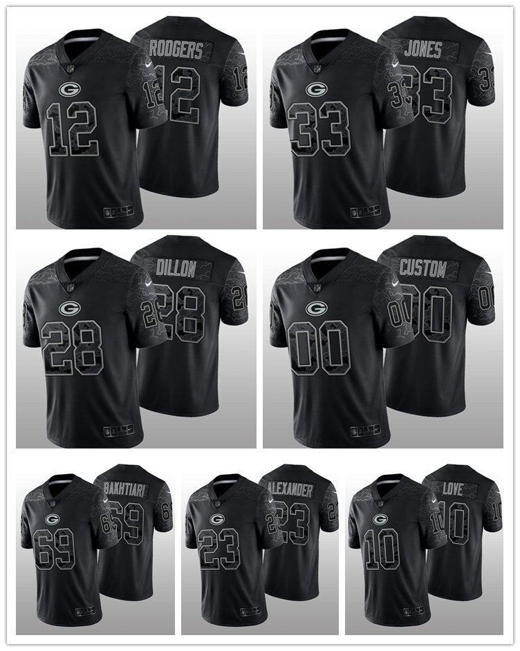 Football Jersey Green Bay''Packers''MEN Aaron Jones Jaire Alexander Aaron Rodgers Black Reflective Limited
Football Jersey Green Bay''Packers''MEN Aaron Jones Jaire Alexander Aaron Rodgers Black Reflective Limited