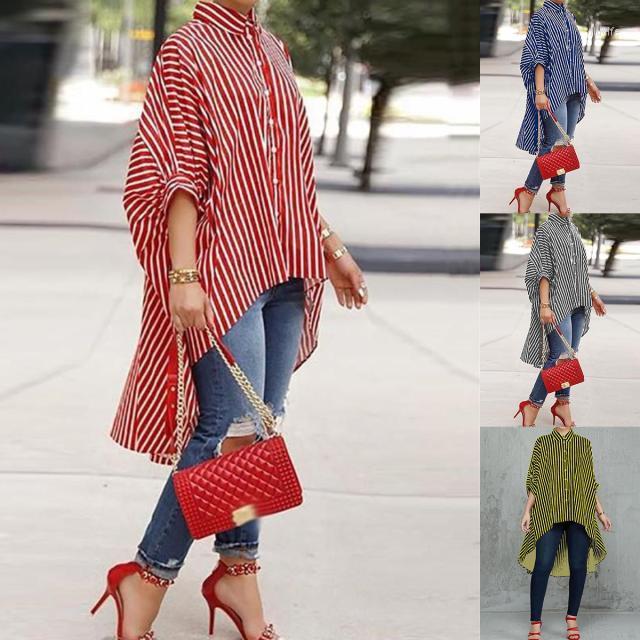 Women' Blouses Women' & Shirts Striped Printing Top Women Casual Patchwork All-match Half Batwing Sleeve Loose Long Ladies Oversized, Yellow
Women' Blouses Women' & Shirts Striped Printing Top Women Casual Patchwork All-match Half Batwing Sleeve Loose Long Ladies Oversized, Yellow
