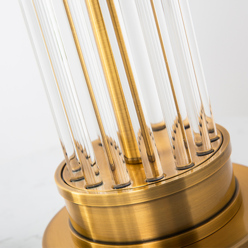 Table Modern Lamps Bedroom Beside Decoration Creative Glass Sticks Stylish Polished Chrome Bar Counter Study Room Desk Lights