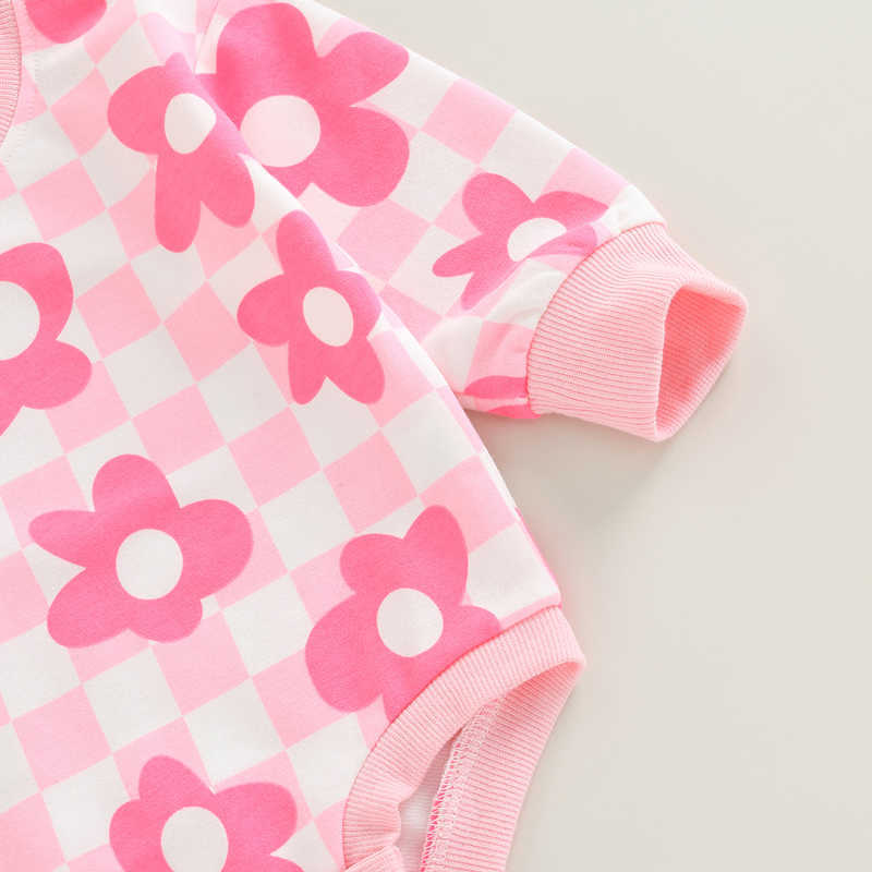 Rompers Autumn Newborn Rompers Infant Cute Baby Clothes Floral Print Toddler Girl Jumpsuits Sweatshirt Romper Outfits J220922