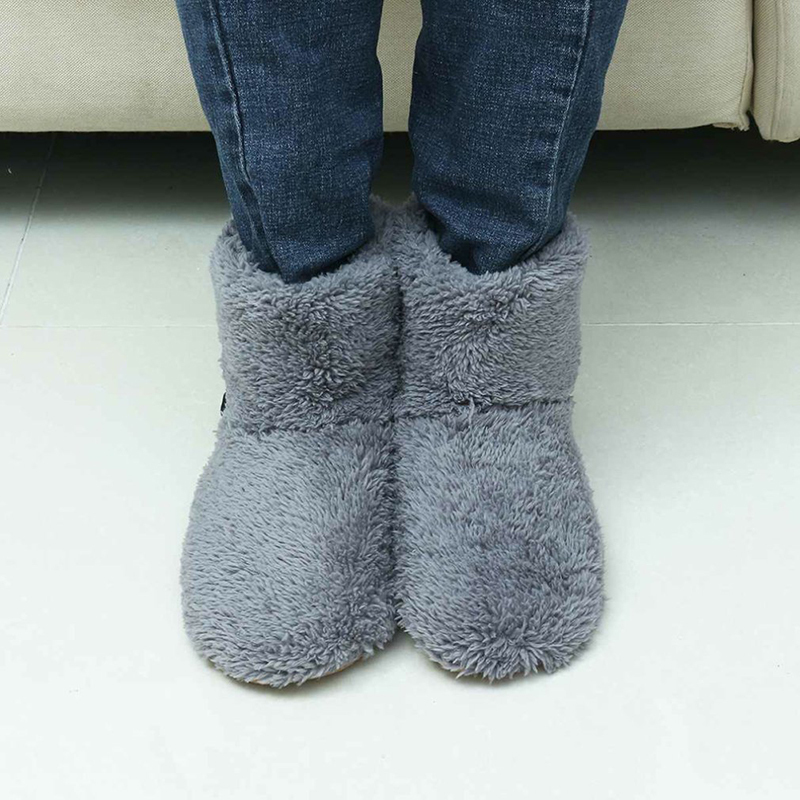 Electrically Heated Shoes Winter USB Heater Foot Plush Warm Slippers Feet Washable New Warming Pad Heating Insoles 220922