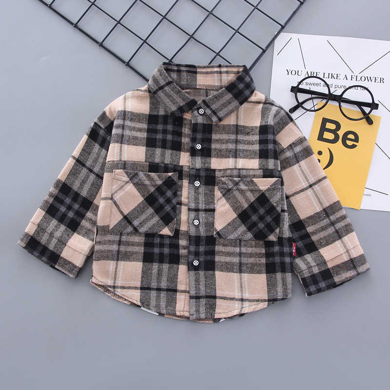 Autumn Spring Baby Boy Fashion Formal Clothing Kid Suits Plaid Shirt Pants 2pac set Children Clothes Set 1 2 3 4 5 Years45pu