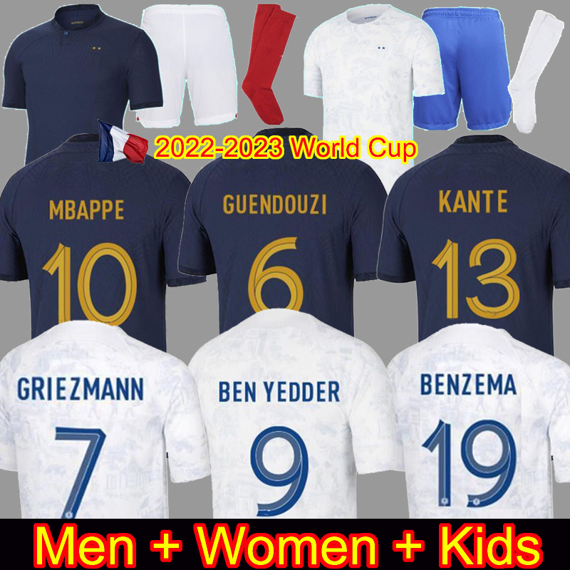 Maillots de football 2022 World Cup Soccer Jersey French BENZEMA Football shirts MBAPPE GRIEZMANN POGBA kante maillot foot kit top shirt hommes enfants kids set, 2022 away - men
Maillots de football 2022 World Cup Soccer Jersey French BENZEMA Football shirts MBAPPE GRIEZMANN POGBA kante maillot foot kit top shirt hommes enfants kids set, 2022 away - men