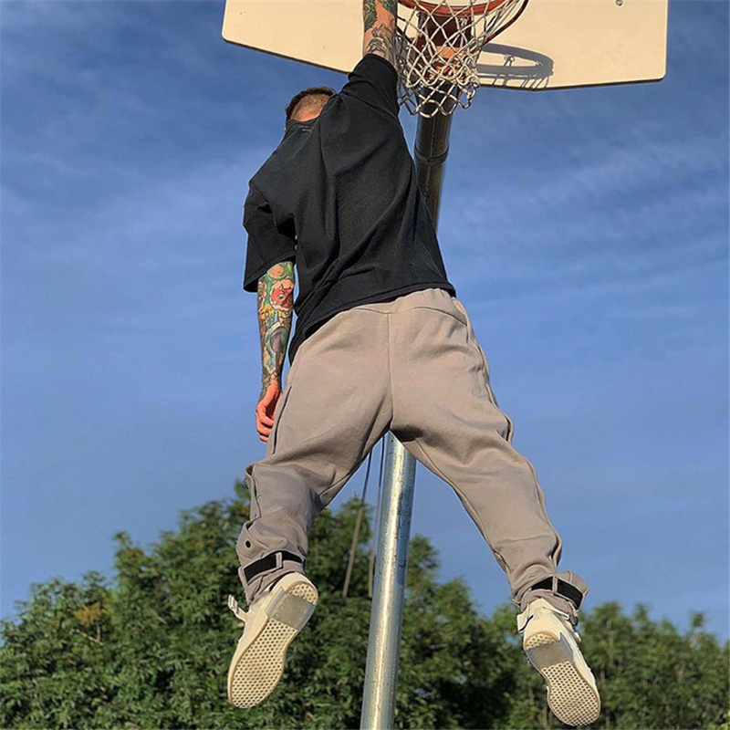 Men's Pants Hip Hop Jogging Fashion Buttons Gyms Casual Street Apparel Cargo Men Fastener 220922Z