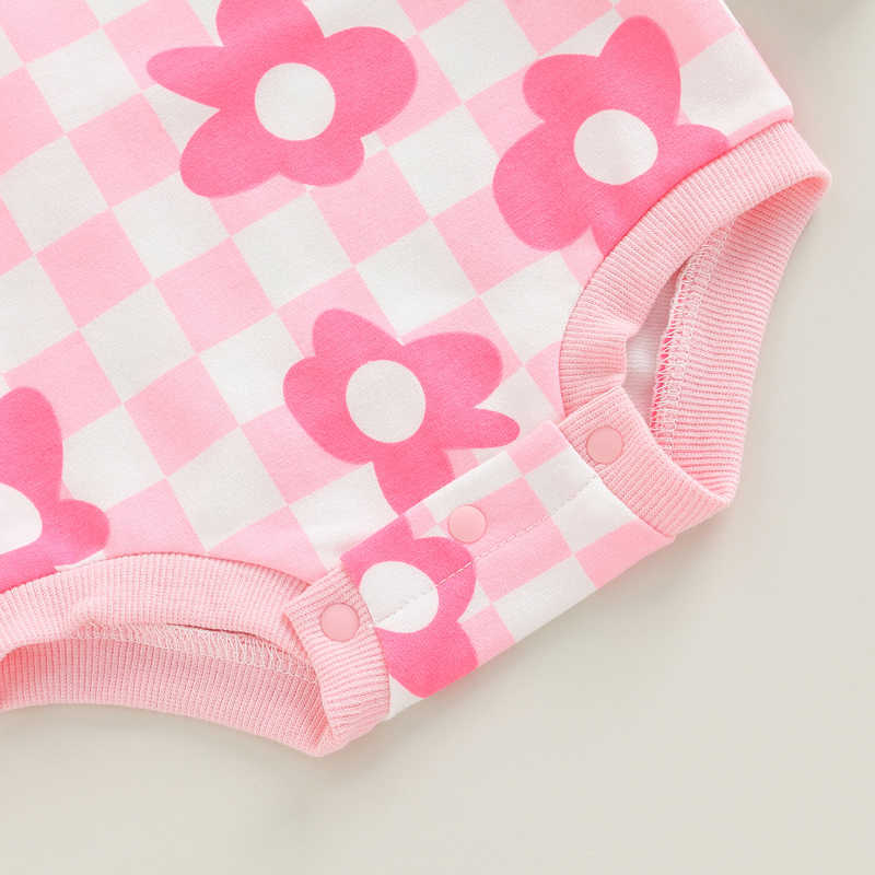 Rompers Autumn Newborn Rompers Infant Cute Baby Clothes Floral Print Toddler Girl Jumpsuits Sweatshirt Romper Outfits J220922