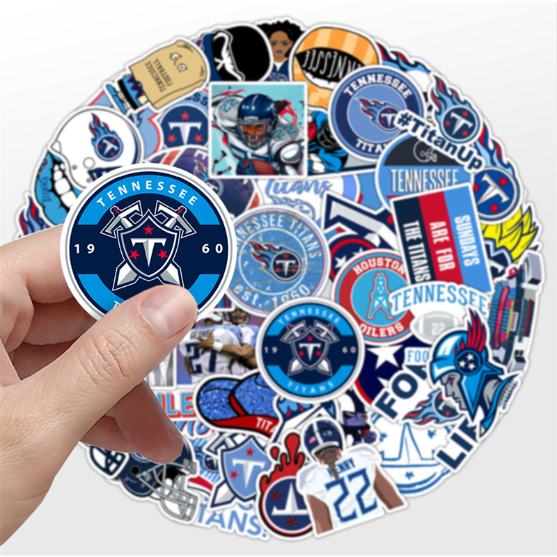 50Pcs rugby Sticker Titans Graffiti Stickers for DIY Luggage Laptop Skateboard Motorcycle Bicycle Stickers