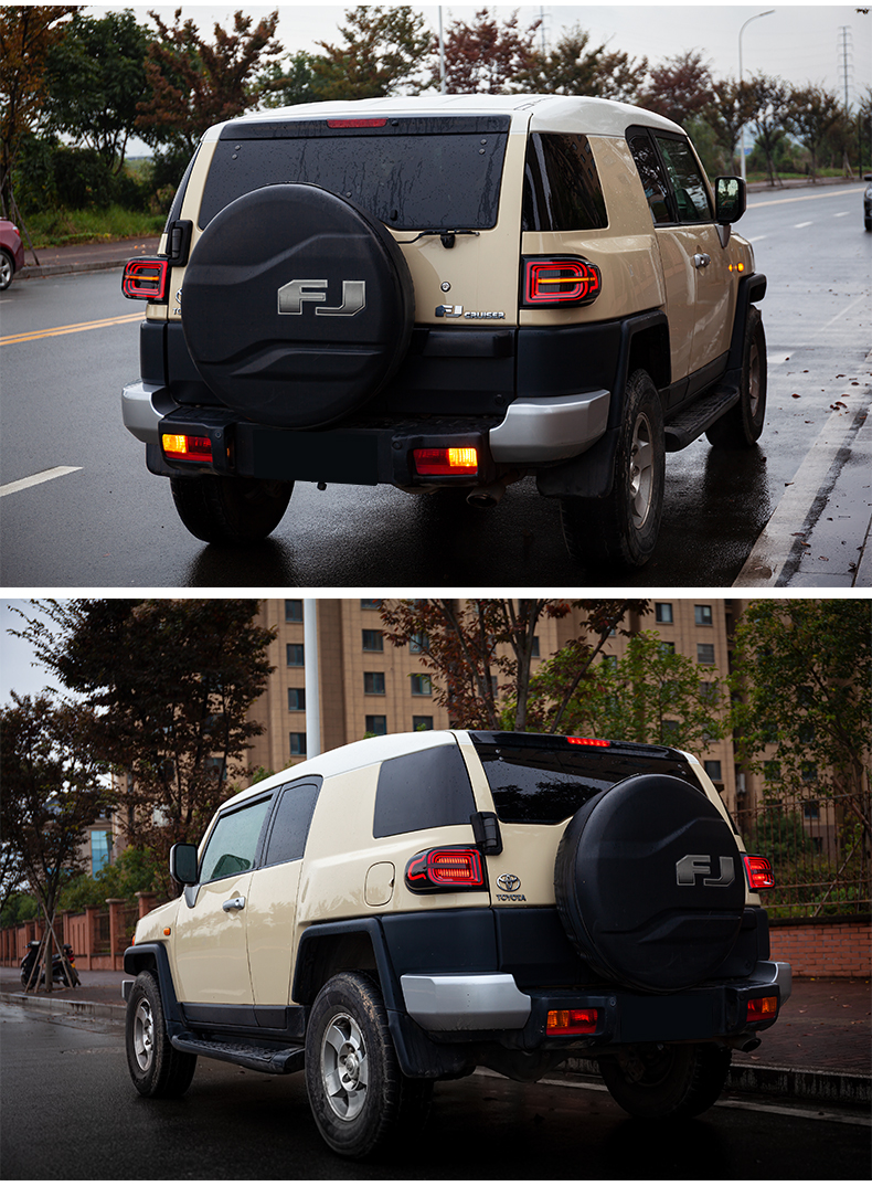 Auto Tuning Taillights for Toyota FJ Cruiser 20 07-20 20 Rear Lamp LED Turn Signal Lights Reversing Brake Fog Taillight Assembly