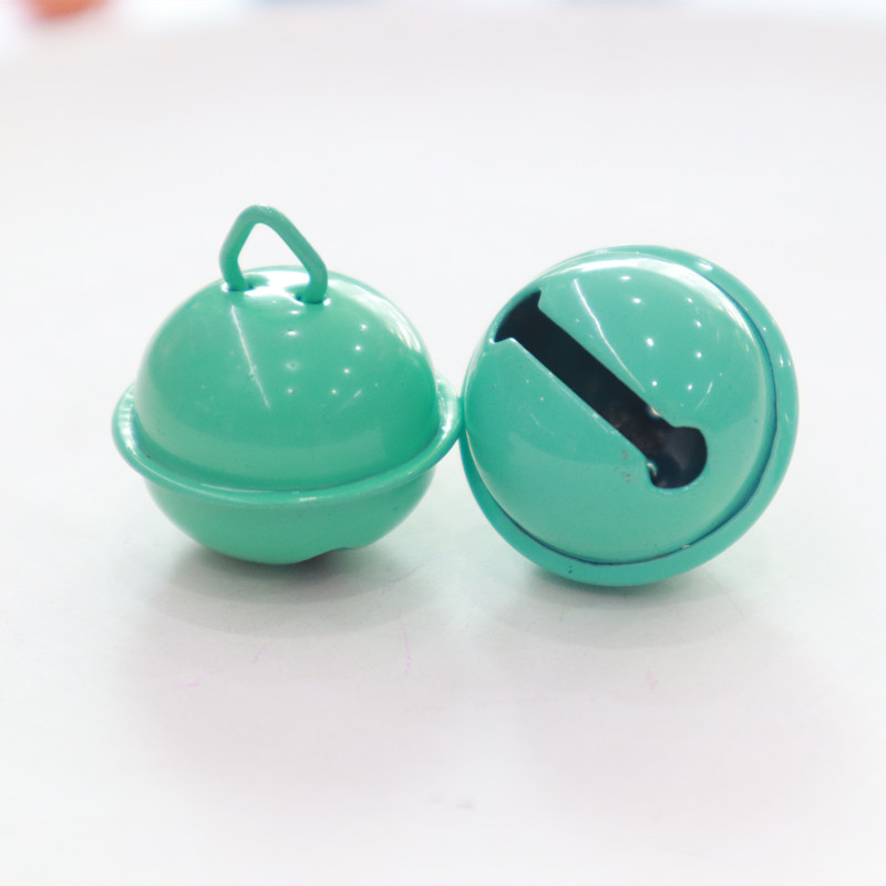 22mm Colorful Charms Christmas Bells Beads Jingle Bells Party Xmas Tree Decoration Pendants DIY Crafts Handmade Jewelry Decor Metal Ring Keychain Acce