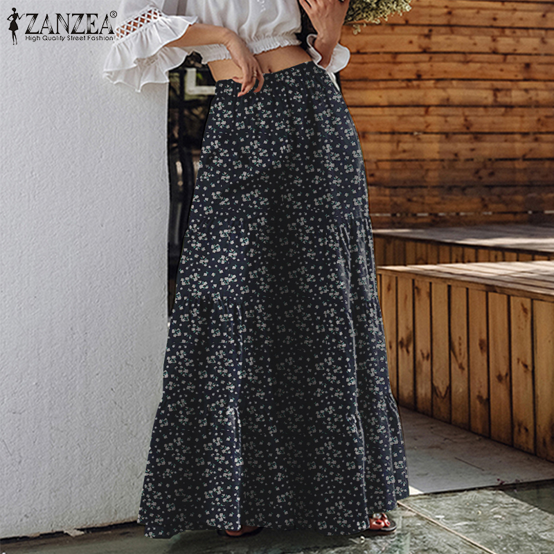 Women's Pants Capris Vintage Wide Leg Trousers ZANZEA Solid Casual Elastic Waist Long Pantalon Palazzo Female Turnip 220922