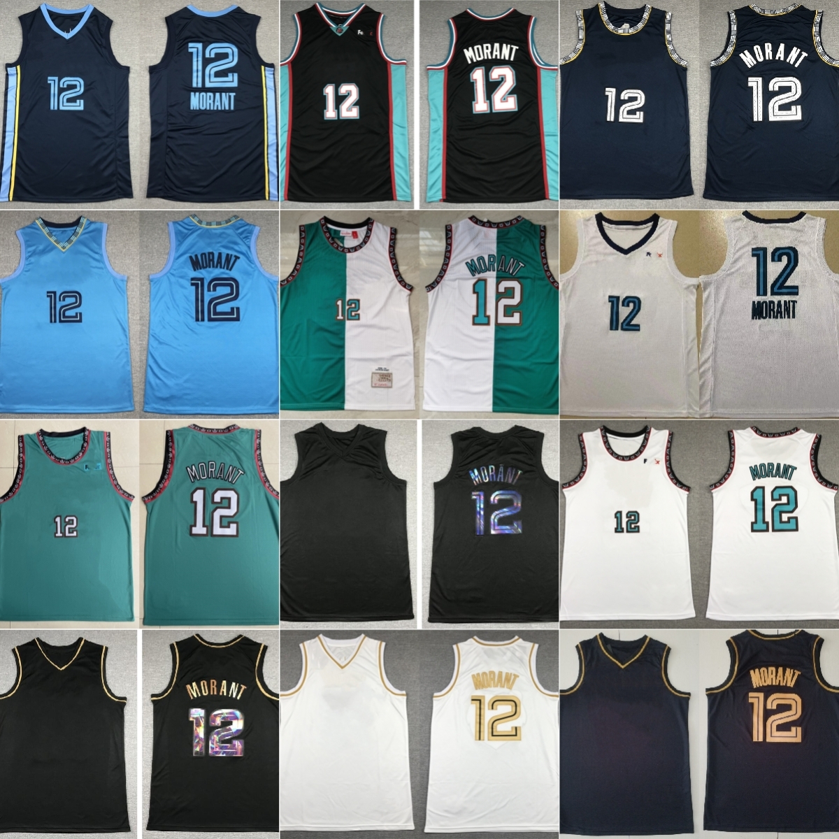 Youth Kids New Basketball 12 Ja Morant Jersey Stitched Boys Women Morant Blue Golden Mitchell and Ness 1998-99 Green White Jerseys, As picture
Youth Kids New Basketball 12 Ja Morant Jersey Stitched Boys Women Morant Blue Golden Mitchell and Ness 1998-99 Green White Jerseys, As picture