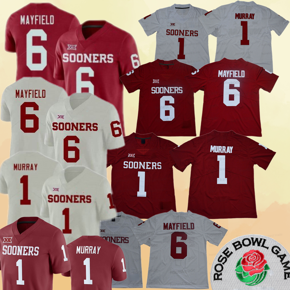 NCAA 6 Baker Mayfield Football Jersey 1 Kyler Murray Oklahoma Sooners White Red Mens College Jerseys, Men jersey
NCAA 6 Baker Mayfield Football Jersey 1 Kyler Murray Oklahoma Sooners White Red Mens College Jerseys, Men jersey