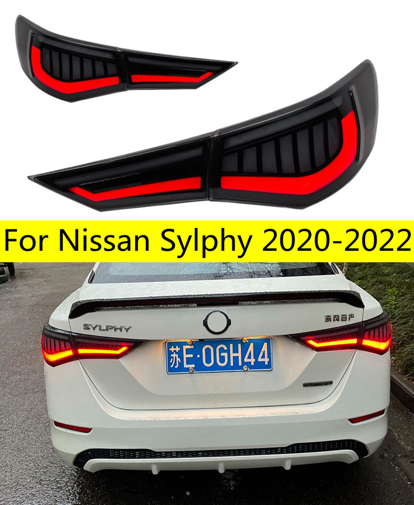 Tail Light Parts For Sylphy 20 20-2022 Sentra Taillights Rear Lamp LED DRL Running Signal Brake Reversing Parking light Facelift