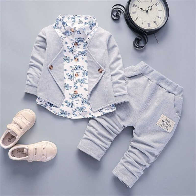 Baby Boys Clothes Sets Autumn Spring Infant Tracksuits Toddler Cotton denim set Outfits for Newborn Boys Clothes Suits