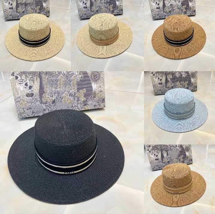 Summer Women Brand Letter Straw Hats Anti-UV Protection Sun Hat Ladies Simple Round Flat Top Beach Caps Sunshade Outdoor Cap Men Womens, 05 
Summer Women Brand Letter Straw Hats Anti-UV Protection Sun Hat Ladies Simple Round Flat Top Beach Caps Sunshade Outdoor Cap Men Womens, 05