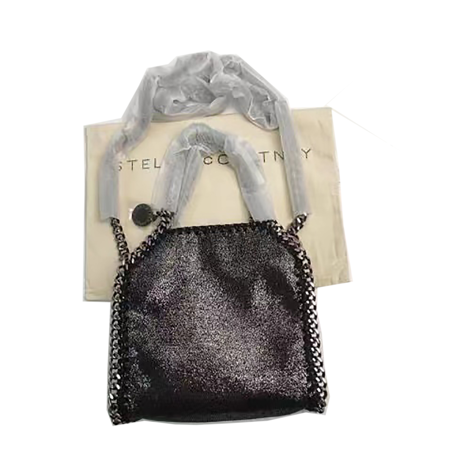Hot Designer Falabella Bag Mini Tote Woman Metallic Sliver Black Tiny Shopping Bags Women Handbag Leather Shoulder High Quality
