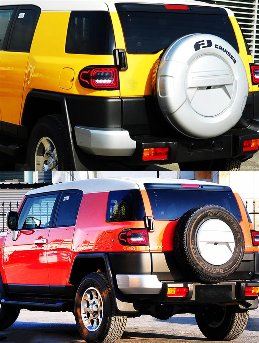 Auto Tuning Taillights for Toyota FJ Cruiser 20 07-20 20 Rear Lamp LED Turn Signal Lights Reversing Brake Fog Taillight Assembly