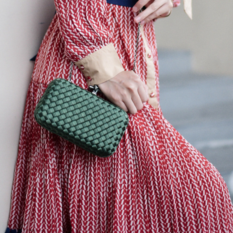 Woven Silk Clutch Crossbody hot Bag Women, Small Purse for Party, Banquet, Dress, Handbag, Shoulder Bag, Gift 2024