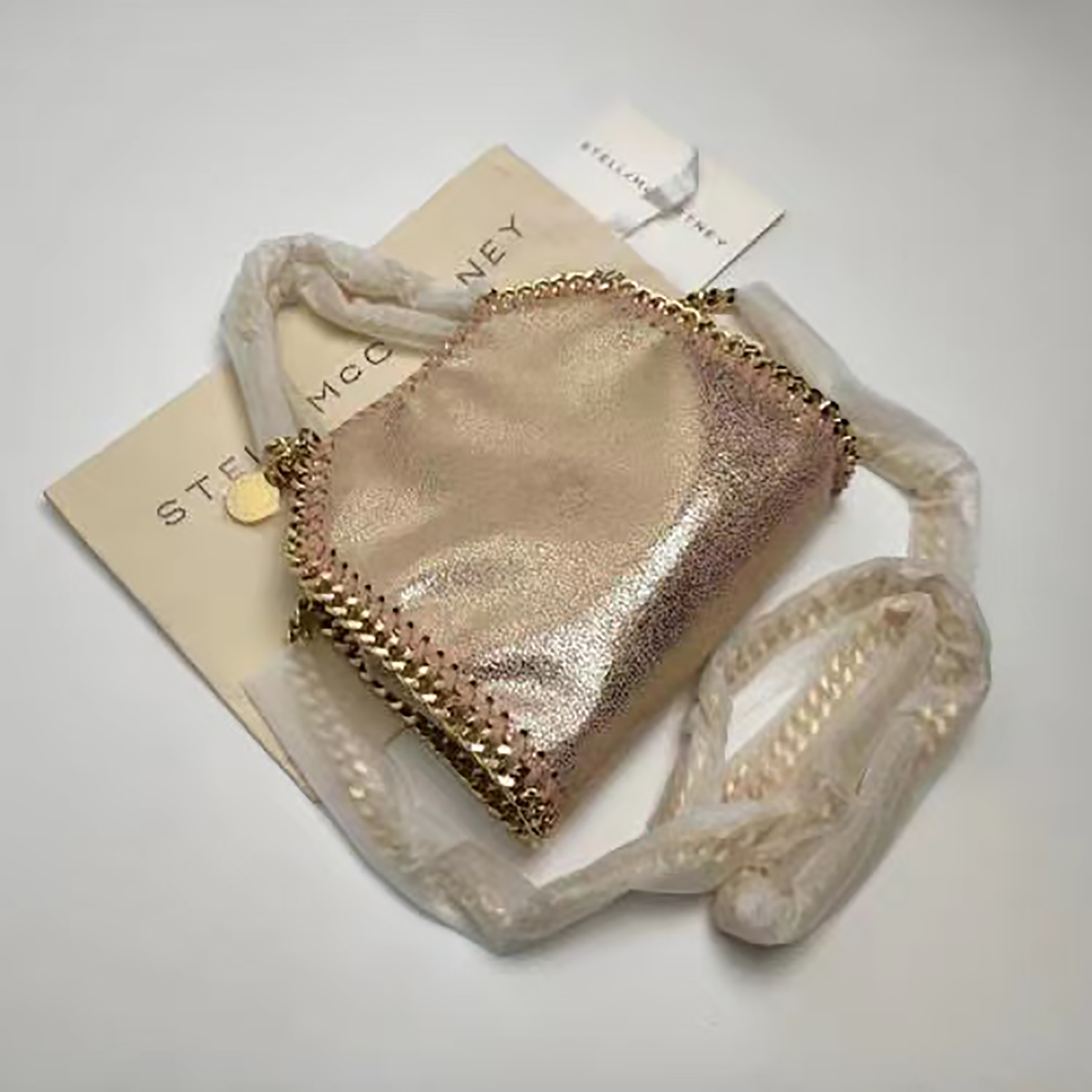 Hot Designer Falabella Bag Mini Tote Woman Metallic Sliver Black Tiny Shopping Bags Women Handbag Leather Shoulder High Quality