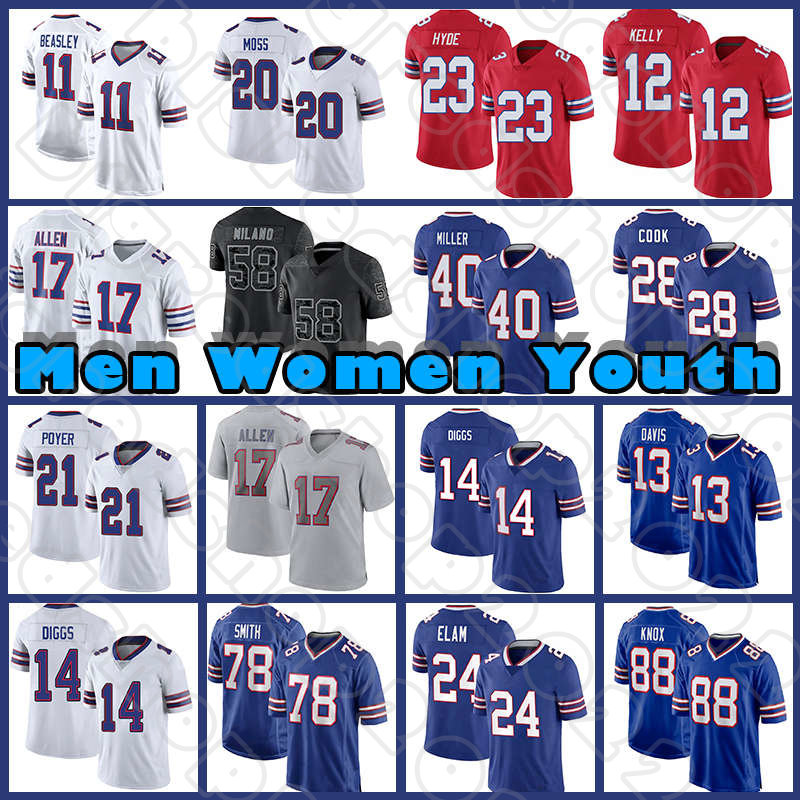 17 Josh Allen 14 Stefon Diggs Von Miller Football Kaiir Elam Jerseys Dawson Knox Billes James Cook Tre'Davious White Buffalos Gabriel Davis Jim Kelly Micah Hyde Oliver, Custom youth(b e)
17 Josh Allen 14 Stefon Diggs Von Miller Football Kaiir Elam Jerseys Dawson Knox Billes James Cook Tre'Davious White Buffalos Gabriel Davis Jim Kelly Micah Hyde Oliver, Custom youth(b e)