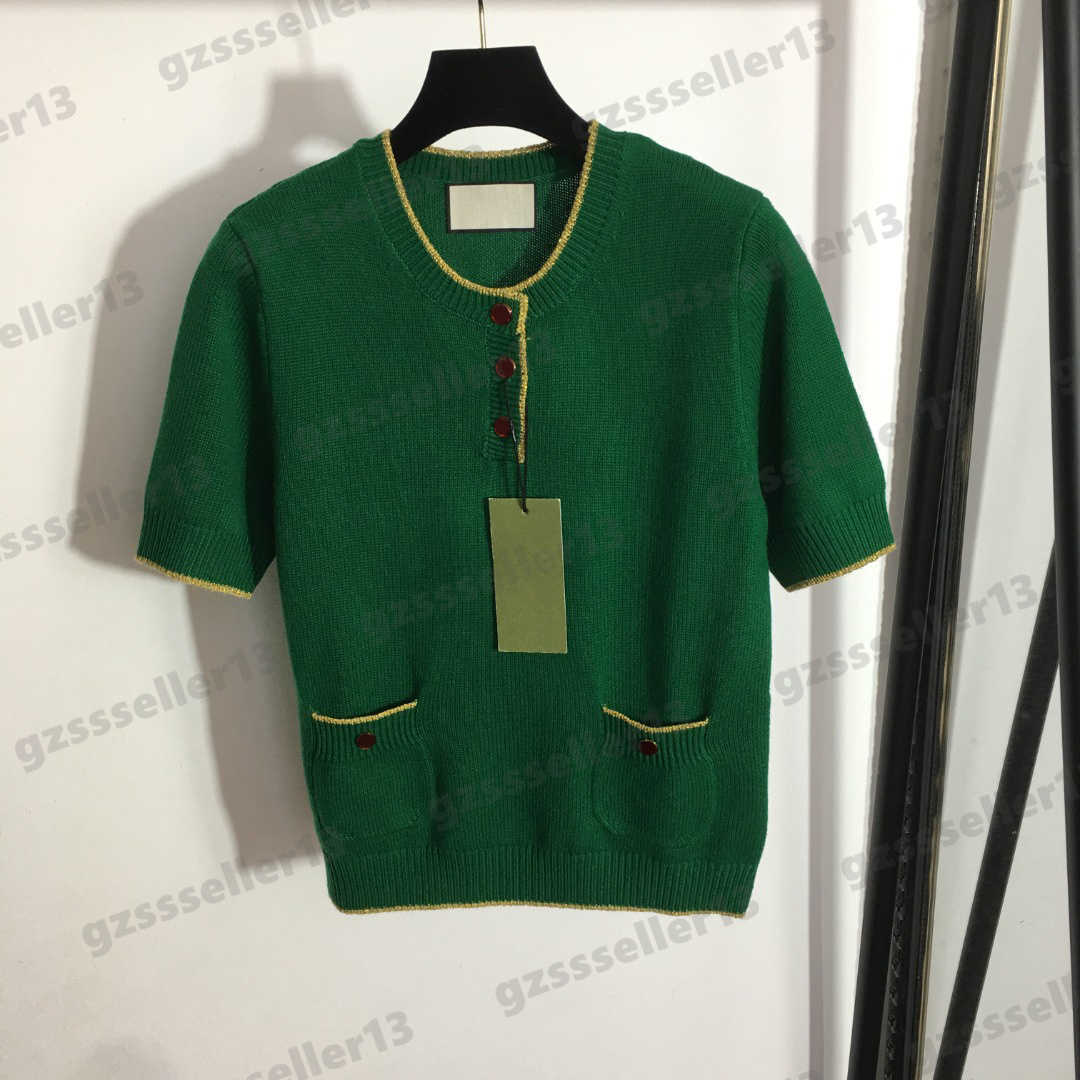Womens Sweater Designer Solid Color Simple Half Cardigan Women Sweaters Fashion Crew Neck Short Sleeve Wool Knit Top Sweater 4 Colors 0912
Womens Sweater Designer Solid Color Simple Half Cardigan Women Sweaters Fashion Crew Neck Short Sleeve Wool Knit Top Sweater 4 Colors 0912
