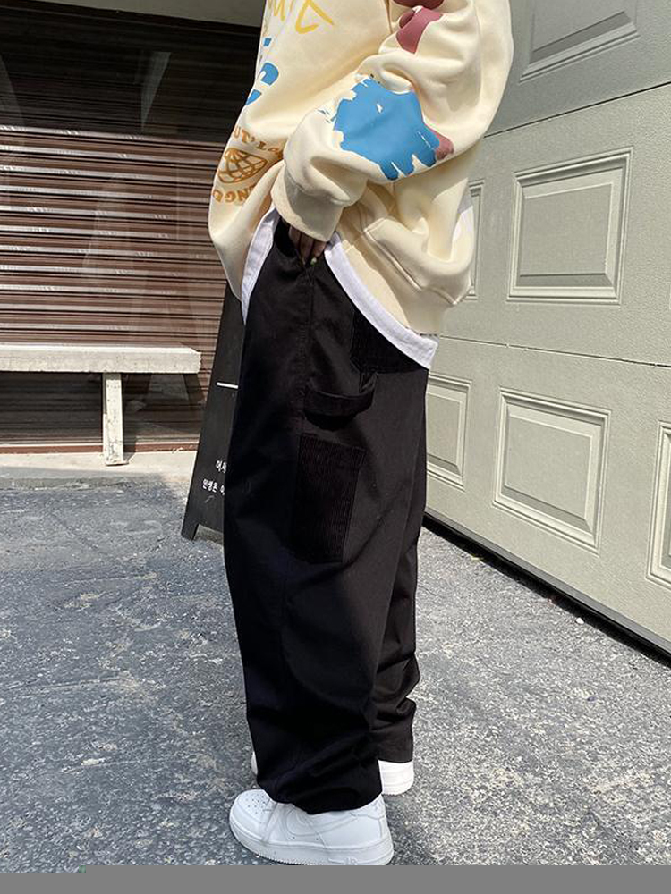 Women's Pants Capris HOUZHOU Harajuku Cargo Women Vintag Y2k Hip Hop Oversized Patchwork Japan Style Loose Trousers Female Streetwear Grunge 2209