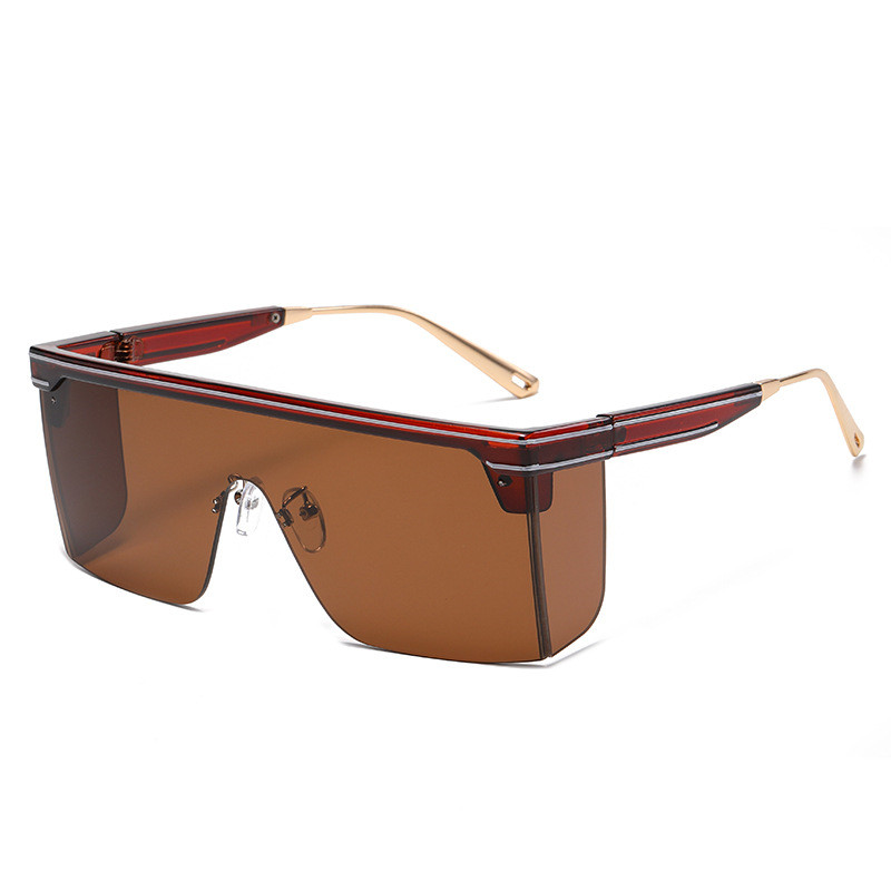 Sunglasses UV400 personalized letter shading fashion all-in-one piece wrapping cross-border clips travel fishing outdoor retro