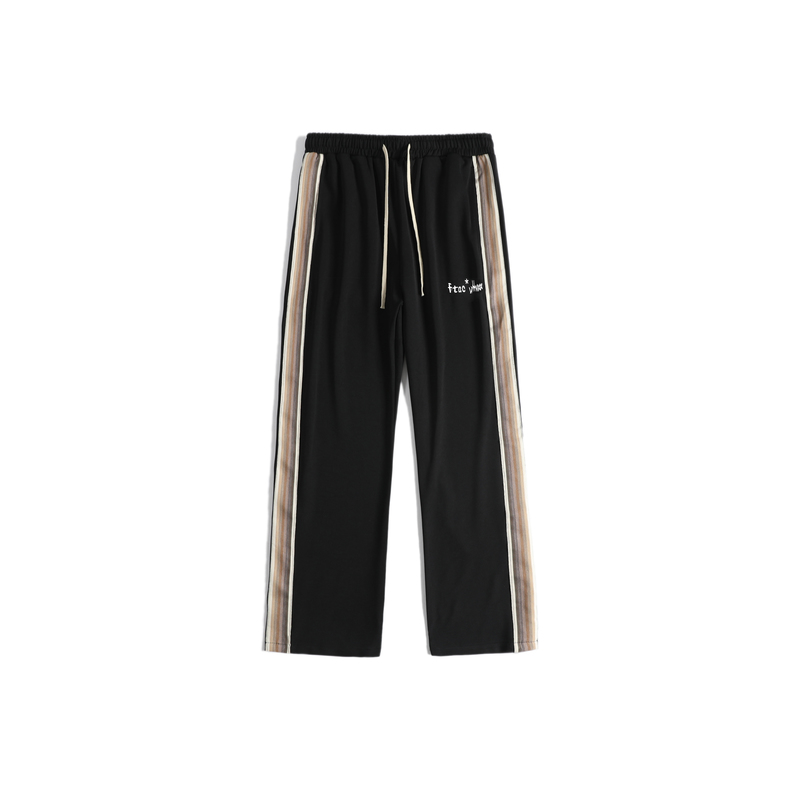 Men's Pants Men's High Street Fashion Casual tracksuit Men's Basic Side stripe wide leg breathable tracksuit Tracksuit 220922