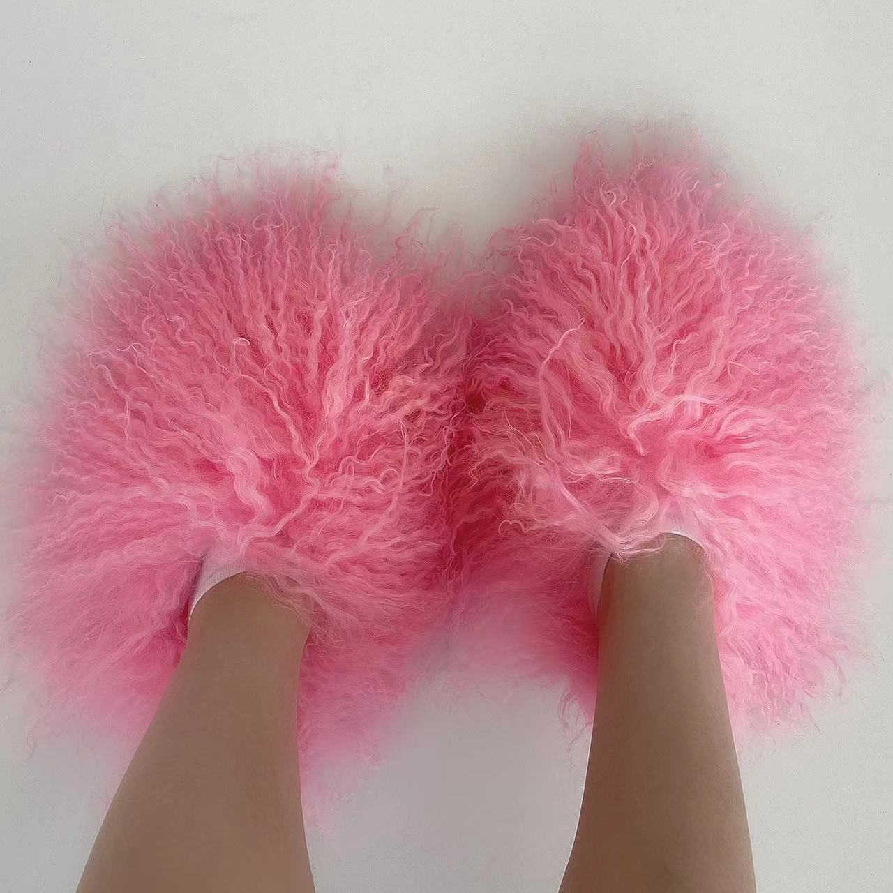 Slippers Summer Women Plush Flat Shoes Outdoor Fashion Mongolian Slides 220923