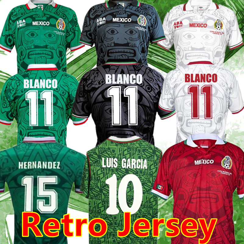 Retro 1998 Mexico World Cup Classic Vintage Soccer jerseys 1970 1994 1995 Thailand Quality HERNANDEZ 11# BLANCO Home Green Away White Third Blakc Football Shirts, 2006
Retro 1998 Mexico World Cup Classic Vintage Soccer jerseys 1970 1994 1995 Thailand Quality HERNANDEZ 11# BLANCO Home Green Away White Third Blakc Football Shirts, 2006