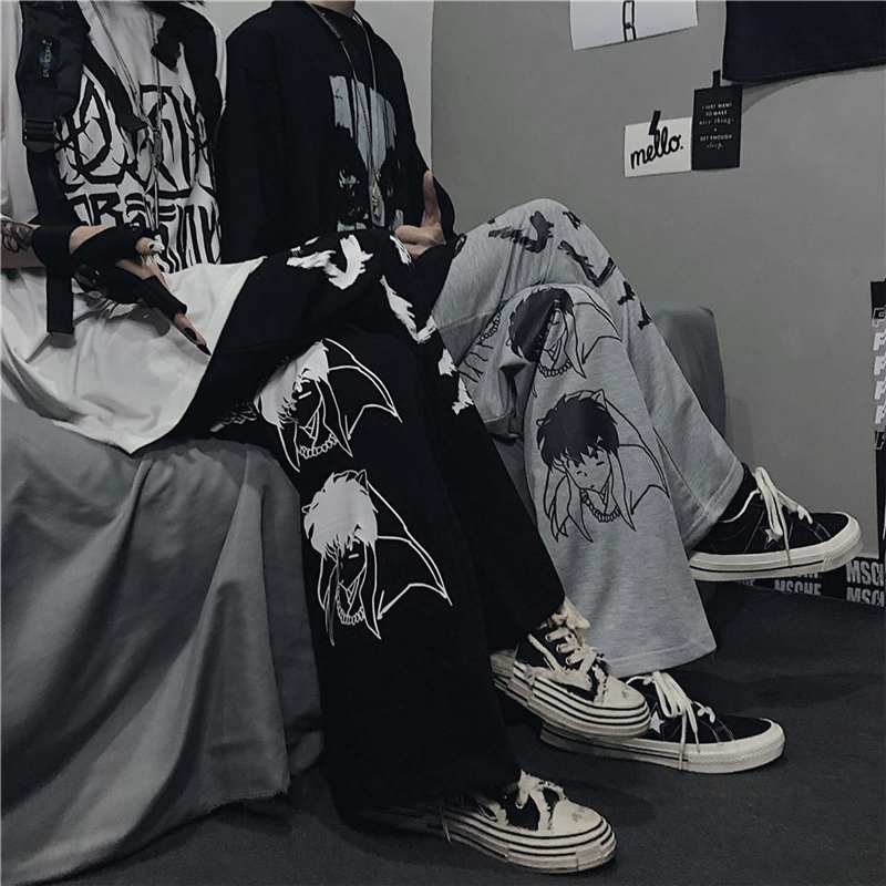 Men's Pants Hip hop Cartoon Anime Inuyasha Manga Character Print Sweatpants Men Women Casual Streetwear Unisex Trousers Pants 220922