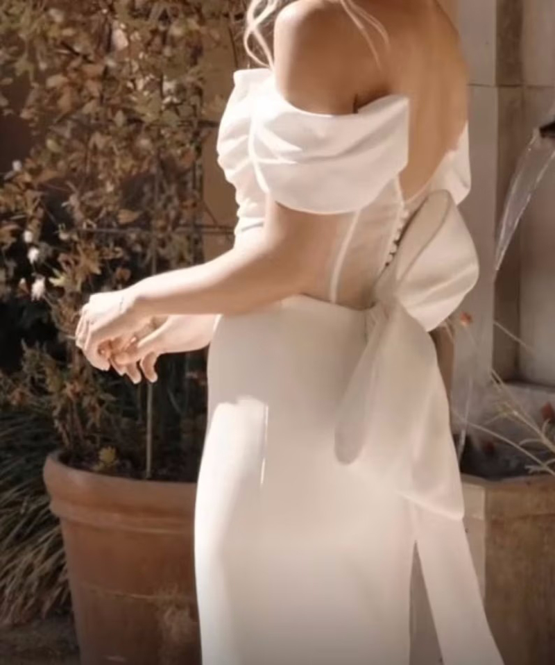 High Slit Beach Mermaid Wedding Dress With Detachable Train 2022 Dubai Silk Satin Boho Country Bride Dresses Spaghetti Straps Bohemian Women Robe De M