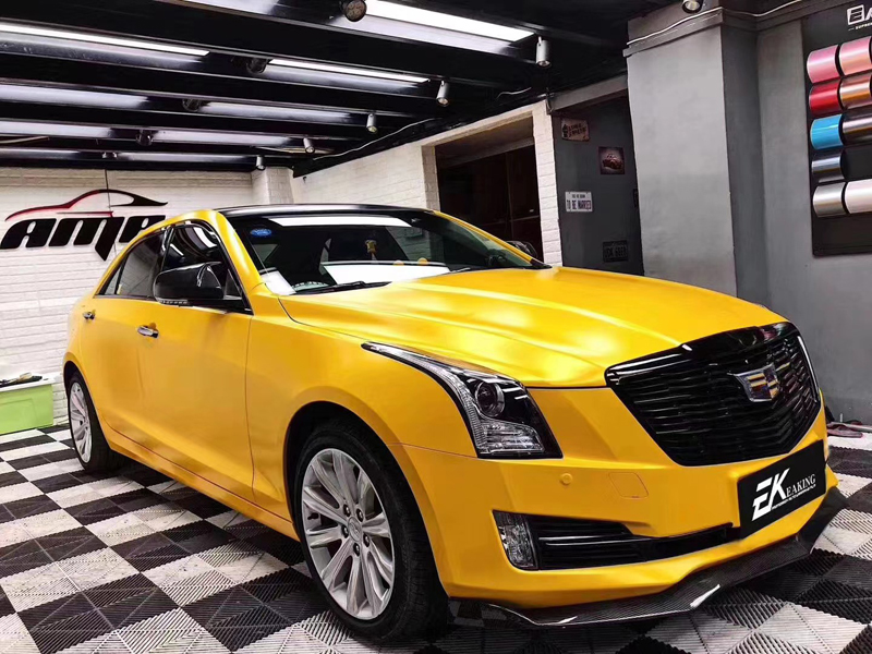 High Quality Pearl Matte Metallic Sunflower Yellow Vinyl Wrap Film Vehicle Car Wrapping Foil Roll Air Release Channel Self Adhesive