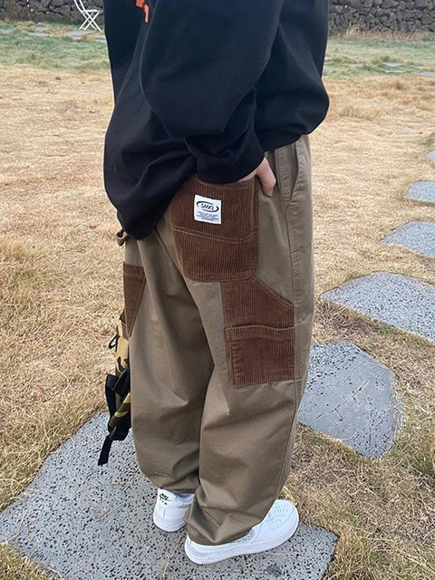Women's Pants Capris HOUZHOU Harajuku Cargo Women Vintag Y2k Hip Hop Oversized Patchwork Japan Style Loose Trousers Female Streetwear Grunge 2209
