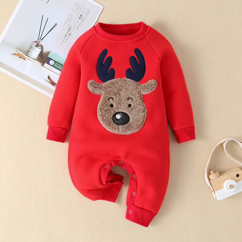 Footies Jumpsuit for Toddler Christmas Long Sleeve Cotton Baby Girl Boy Winter Clothes borns Girls Boys Romper 0-12M 220922