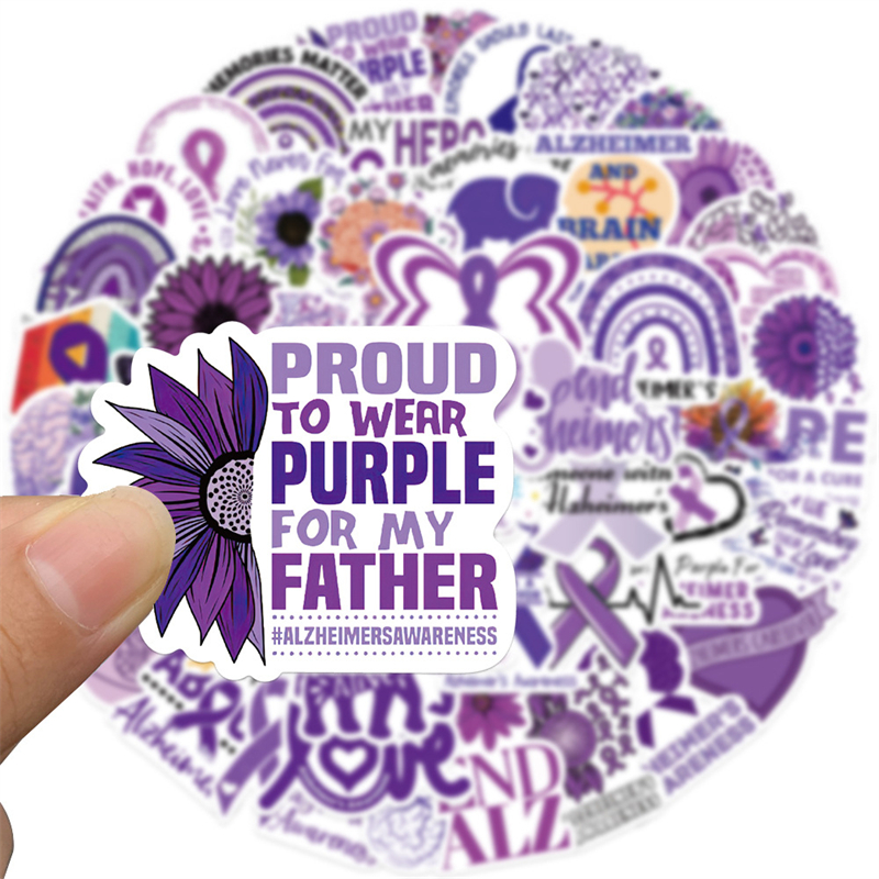 50Pcs Alzheimer disease sticker memory disorders Graffiti Stickers for DIY Luggage Laptop Skateboard Motorcycle Bicycle Sticker