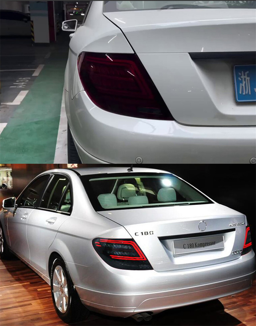 Tail Light for W204 C200 2007-2015 C260 Taillights Rear Lamp LED DRL Running Signal Brake Reversing Parking light Facelift