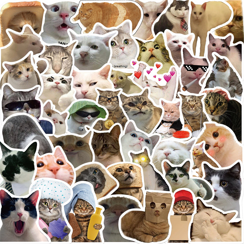 50Pcs Internet Celebrity Kitty Meme Sticker Funny Cat Graffiti Stickers for DIY Luggage Laptop Skateboard Motorcycle Bicycle Stickers, Multi colors
50Pcs Internet Celebrity Kitty Meme Sticker Funny Cat Graffiti Stickers for DIY Luggage Laptop Skateboard Motorcycle Bicycle Stickers, Multi colors