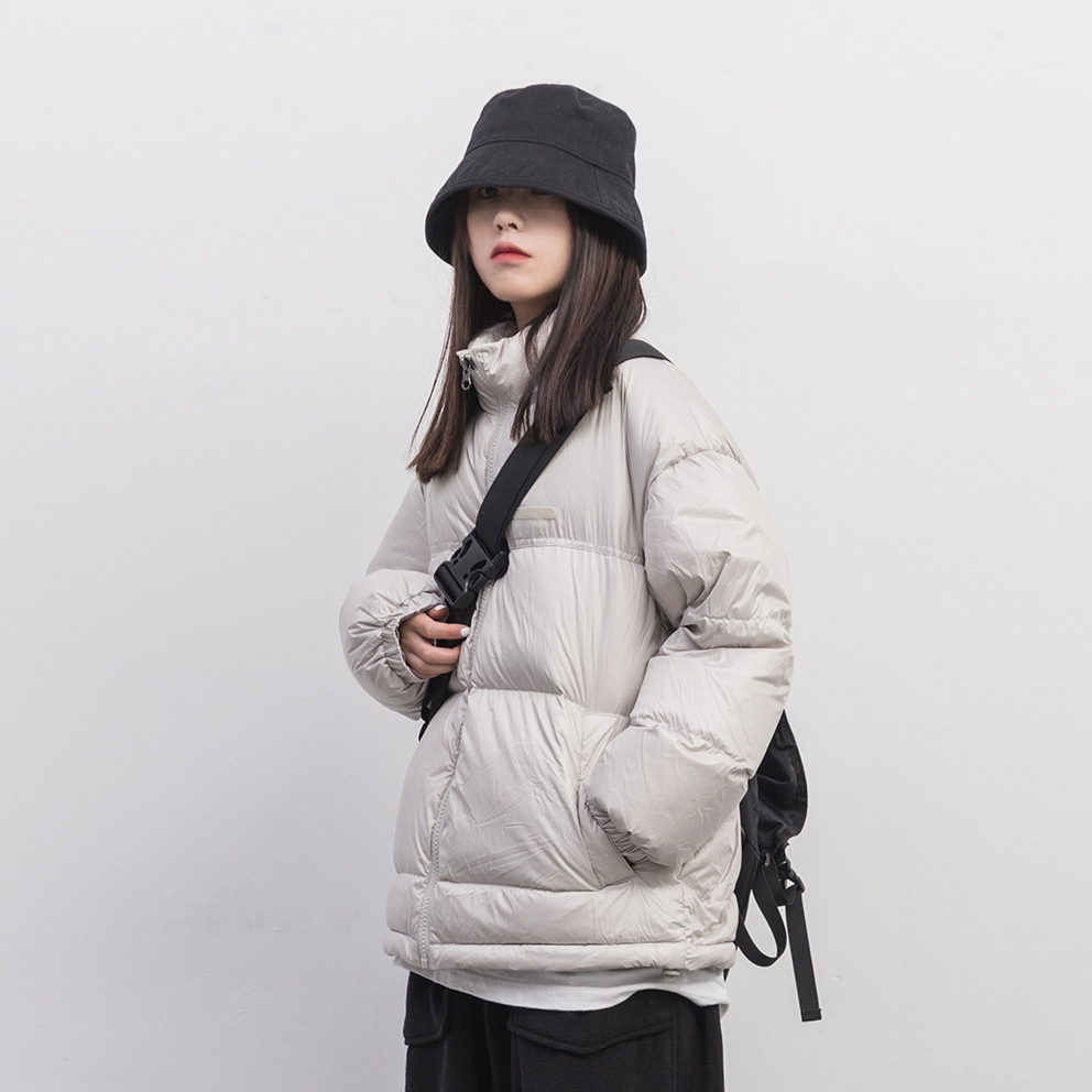 Mens Down Parkas Short Style Men Solid Color Stand Collar Winter Warm Loose Classic Puffer Coats Thickening Outerwear Casual Harajuku Chic 220923