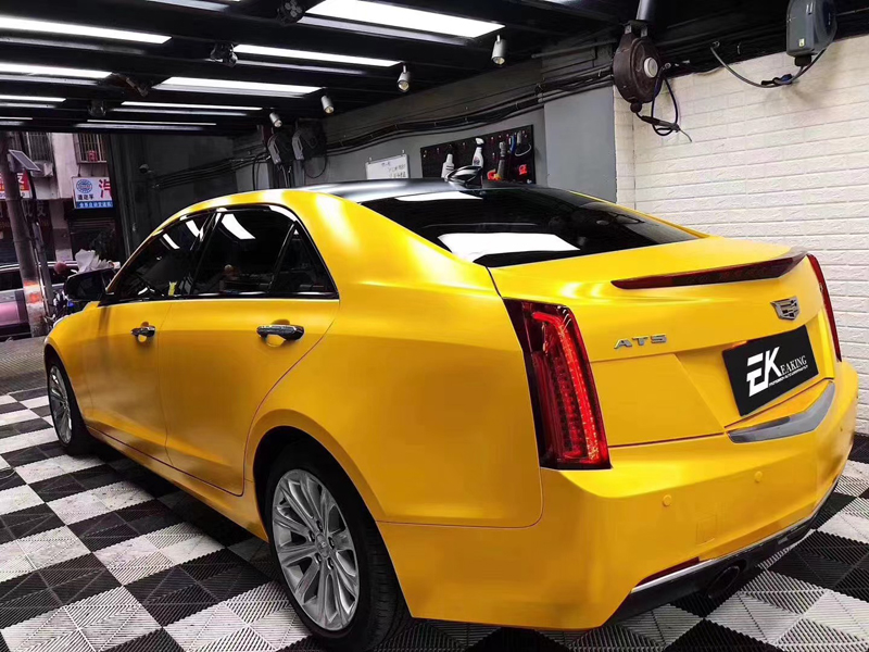 High Quality Pearl Matte Metallic Sunflower Yellow Vinyl Wrap Film Vehicle Car Wrapping Foil Roll Air Release Channel Self Adhesive