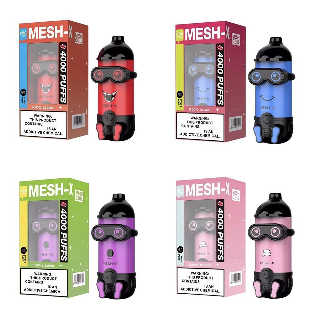 Original MESHKING MESH-X 4000 PUFFS Disposable vape E cigarette 12ml Pre-Filled 650mAh Power Battery vapes pen starter kit Authentic wholesale
Original MESHKING MESH-X 4000 PUFFS Disposable vape E cigarette 12ml Pre-Filled 650mAh Power Battery vapes pen starter kit Authentic wholesale