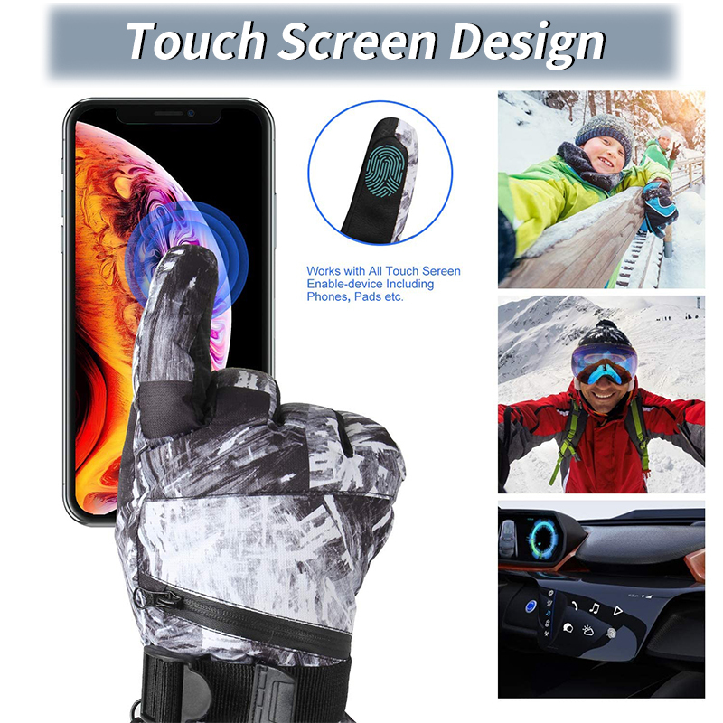 Ski Gloves Men Women Ultralight Waterproof Winter Warm Snowboard Motorcycle Riding Snow waterproof gloves 220922
