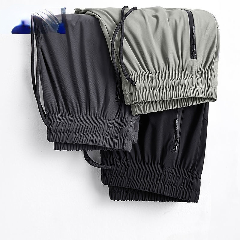 Men's Pants Summer Breathable Ice Silk Black Sweatpants Men Joggers Sportswear Baggy Trousers Male Casual Track Pants Size 7XL 8XL 9XL 220922
