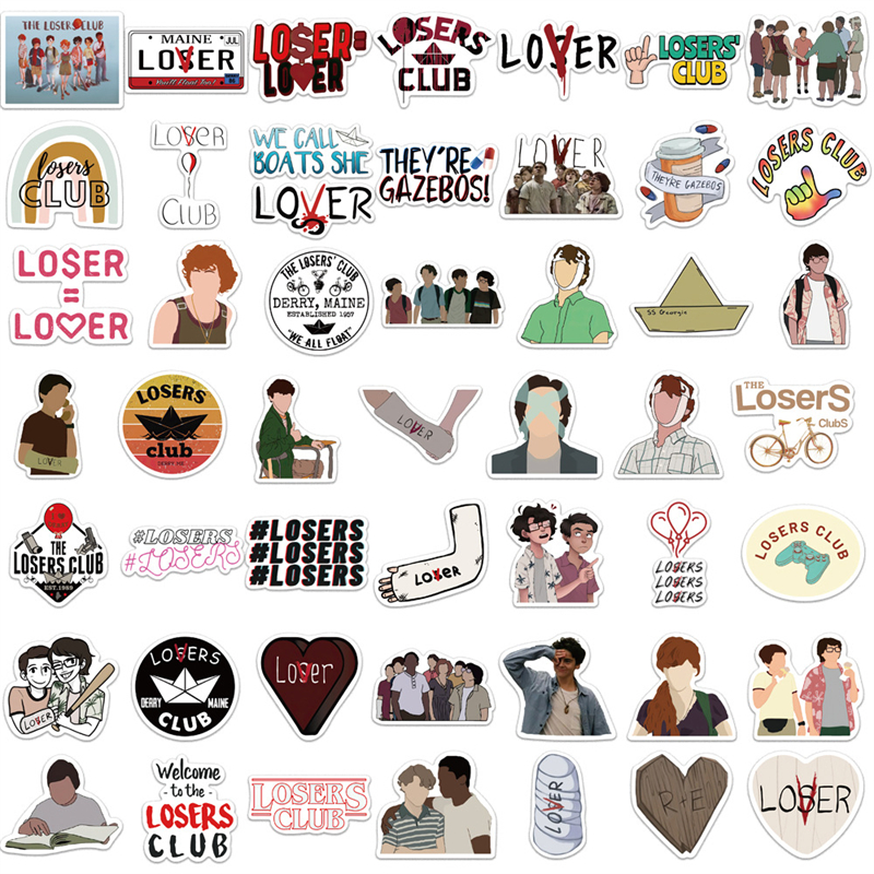 50Pcs The Losers' Club Sticker Graffiti Stickers for DIY Luggage Laptop Skateboard Motorcycle Bicycle Stickers