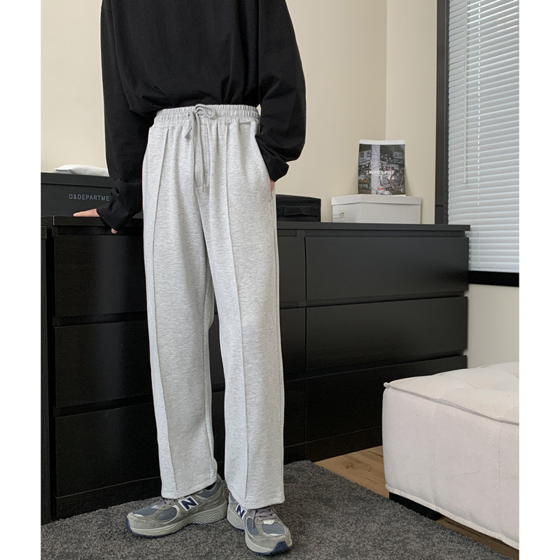 Men's Pants Autumn 5 Color Casual Fashion Drawstring Wide Leg Korean Loose Straight s Trousers M2XL 220922